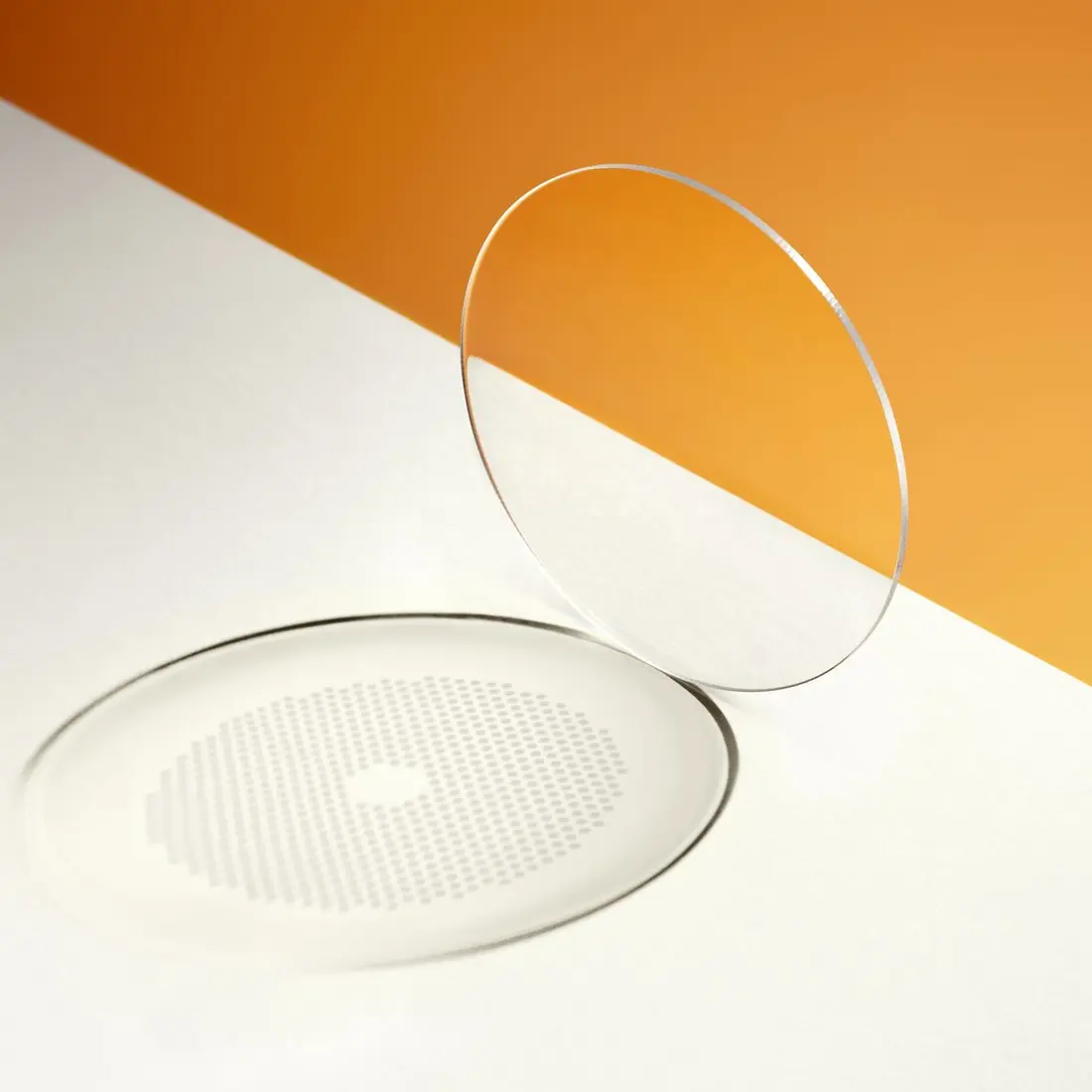 MiYOSMART iQ lenses showing the honeycomb-pattern treatment zone